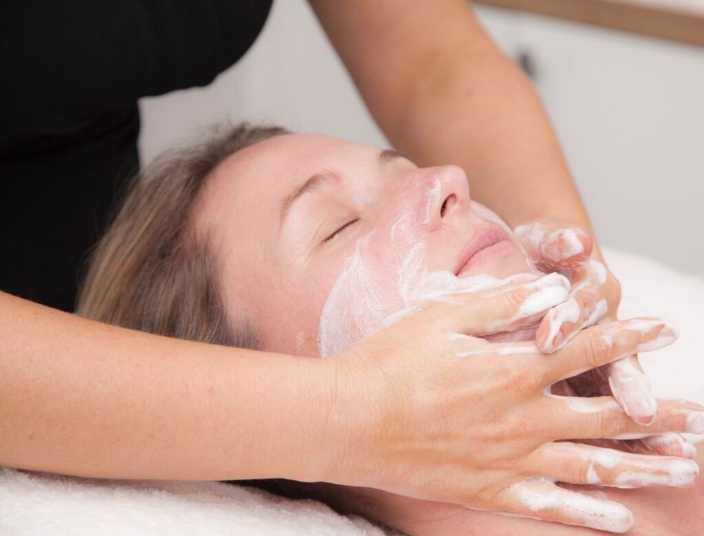 HydraFacial deep cleansing treatment step at Hair by Naila Mississauga
